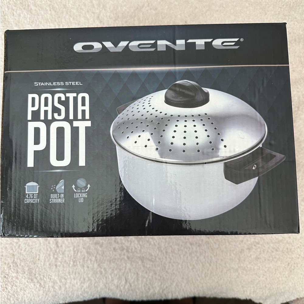 Ovente Stainless Steel Pasta Pot New